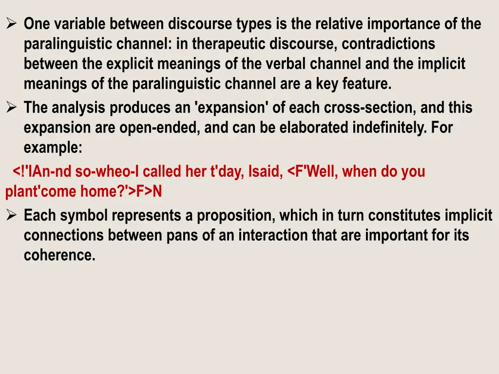 one variable between discourse types