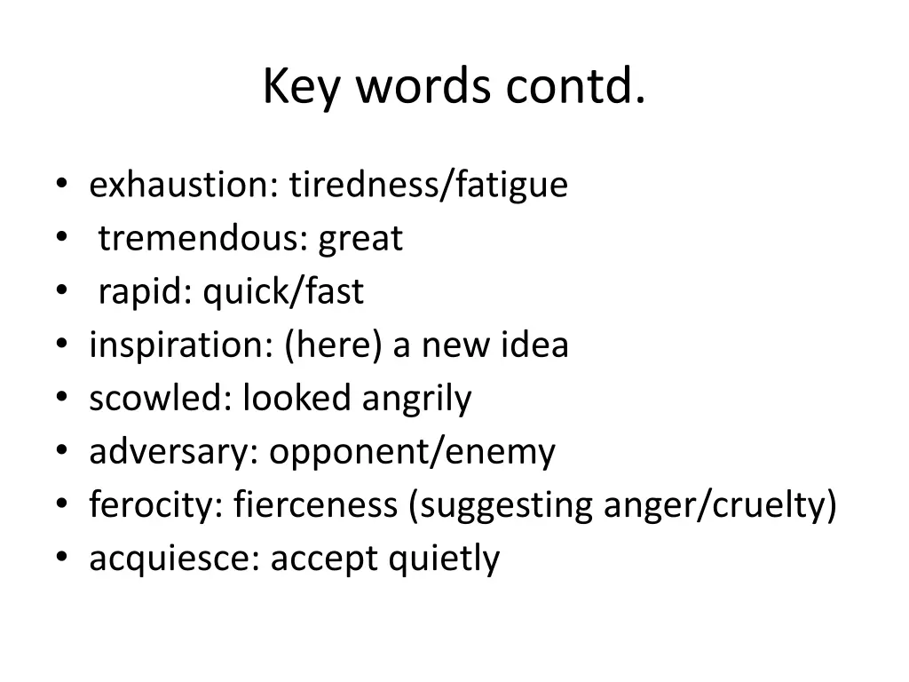 key words contd 3