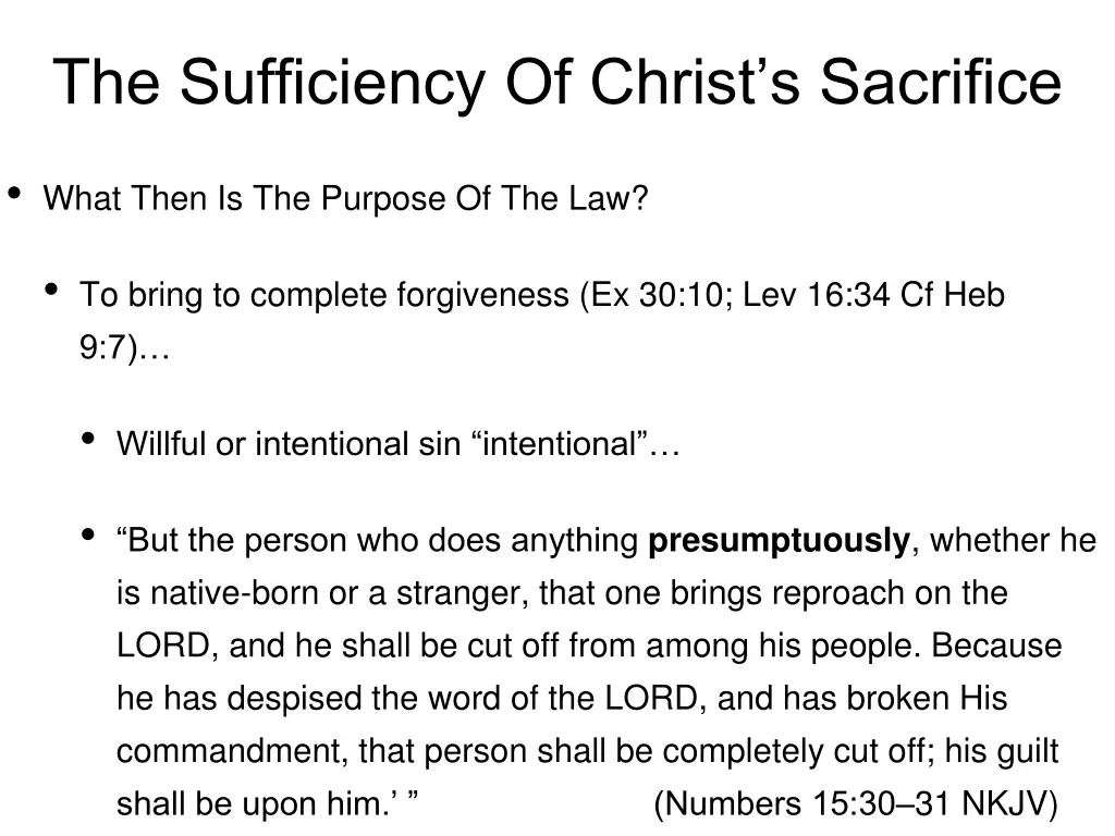 the sufficiency of christ s sacrifice 12