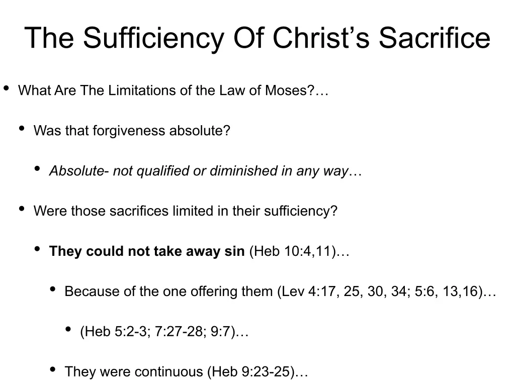 the sufficiency of christ s sacrifice 3