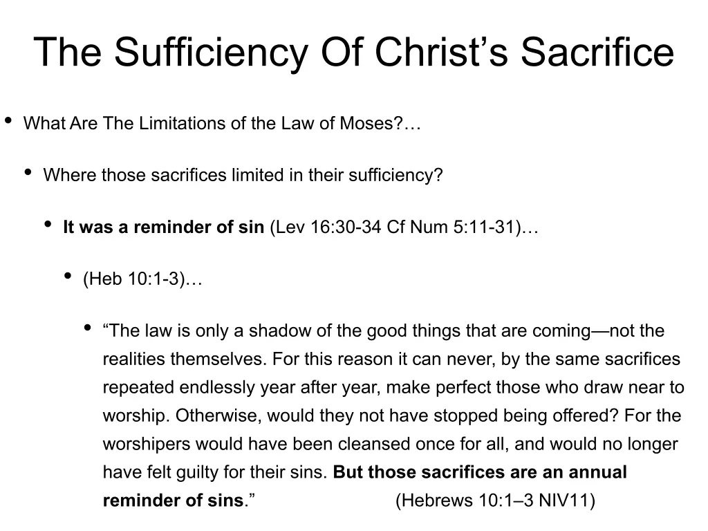 the sufficiency of christ s sacrifice 4