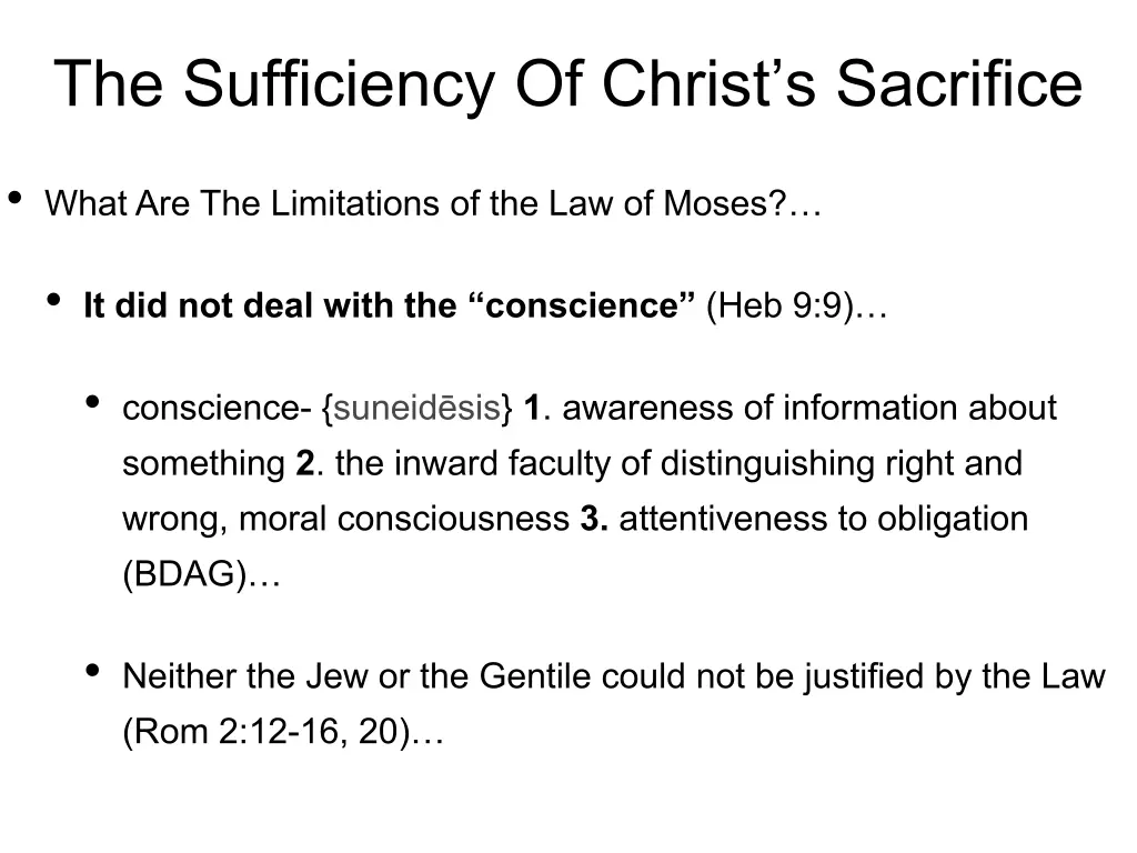 the sufficiency of christ s sacrifice 5