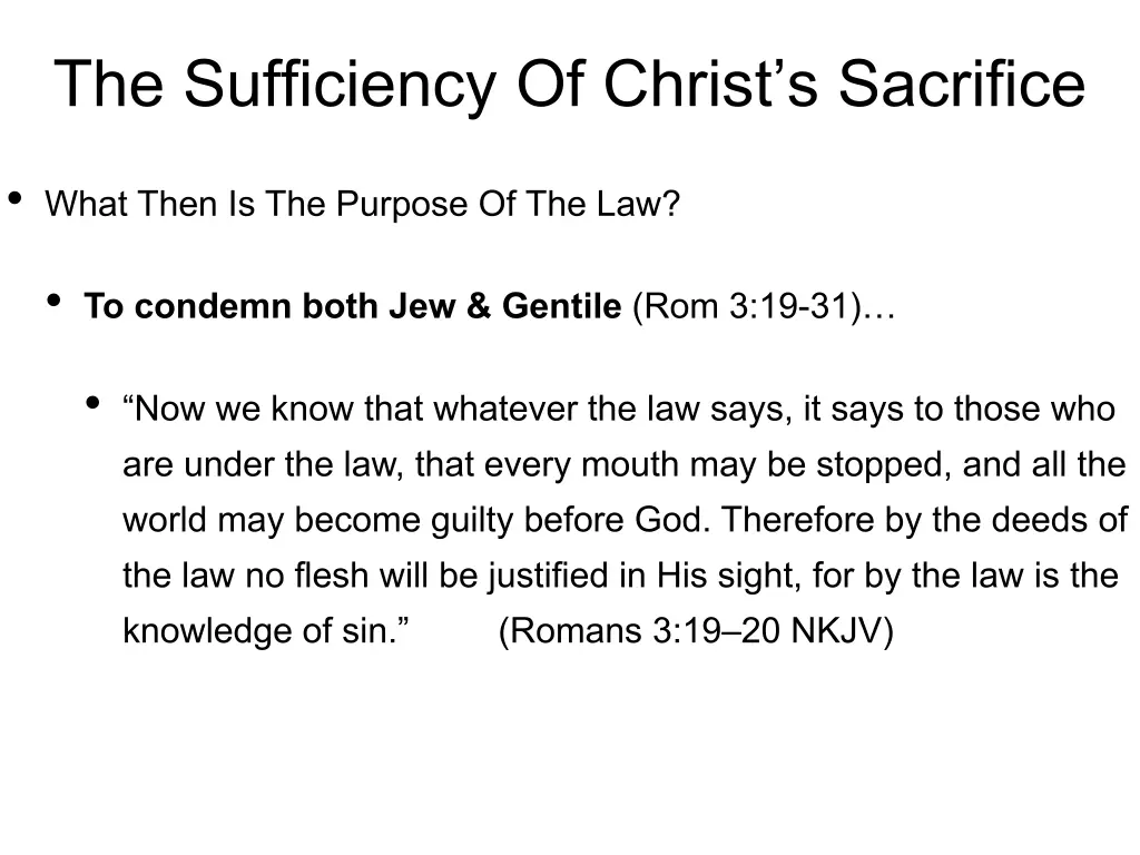 the sufficiency of christ s sacrifice 7