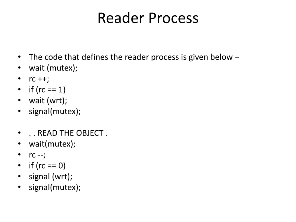 reader process