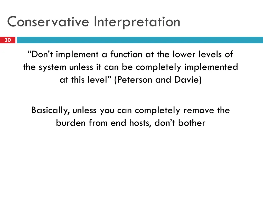 conservative interpretation