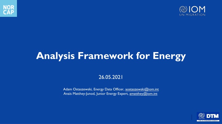 analysis framework for energy