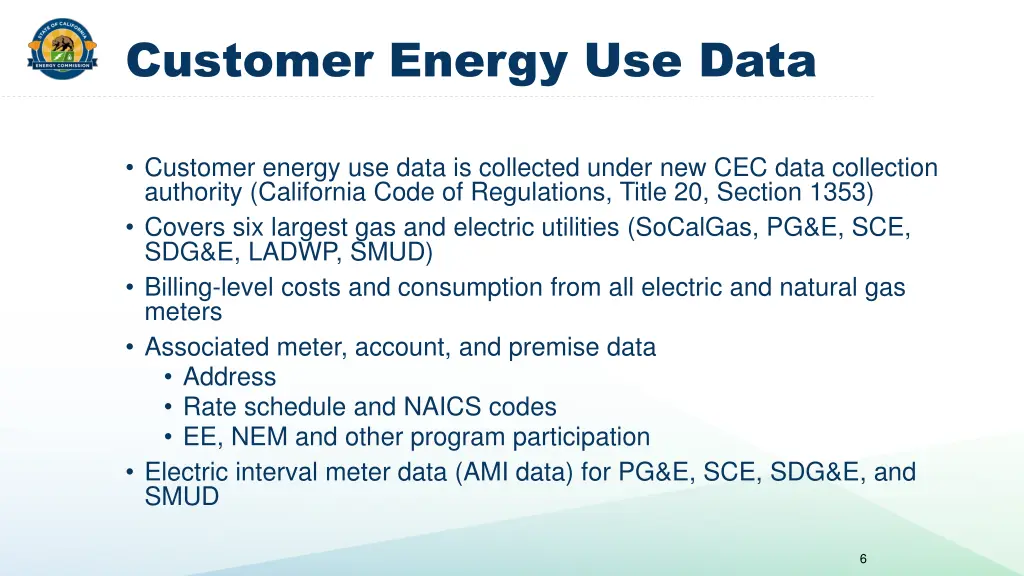 customer energy use data