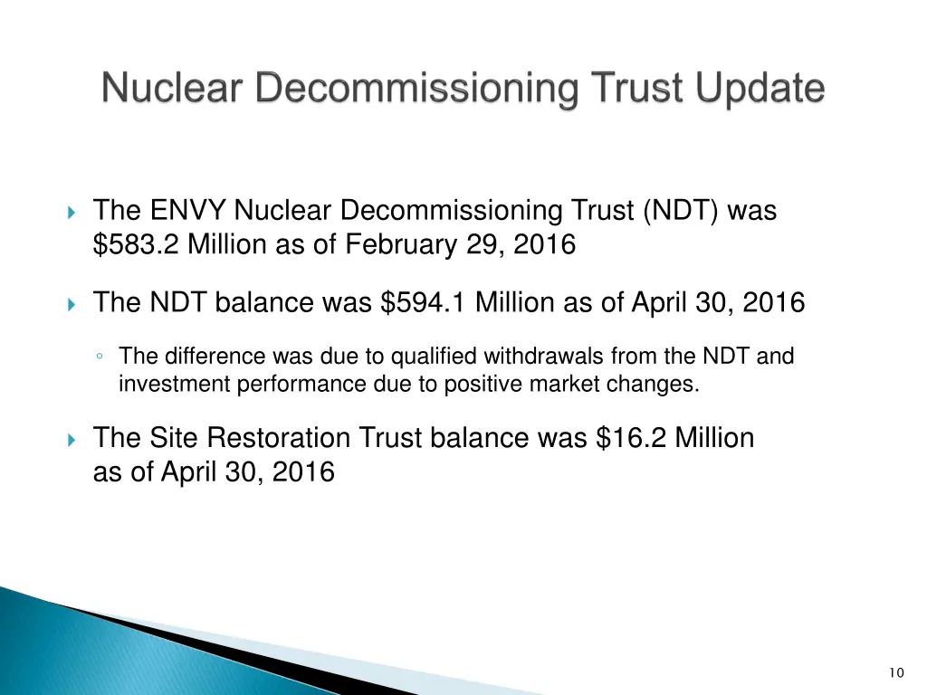 the envy nuclear decommissioning trust