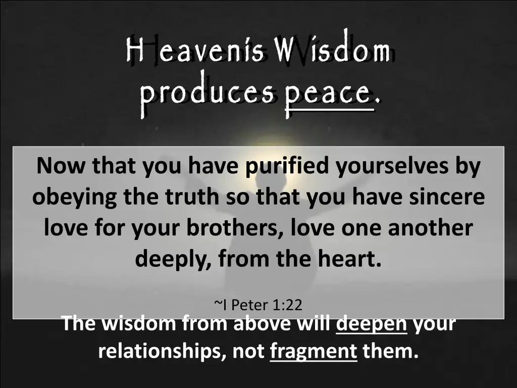 h eaven s w isdom produces