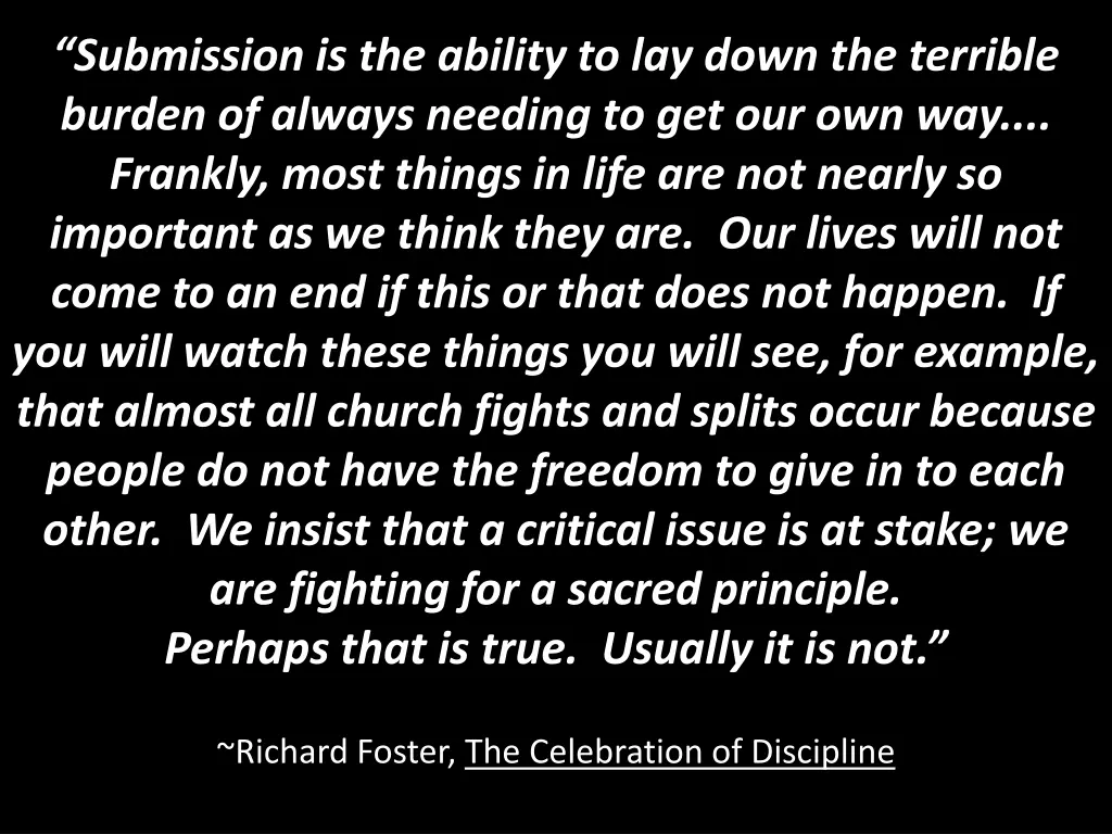submission is the ability to lay down