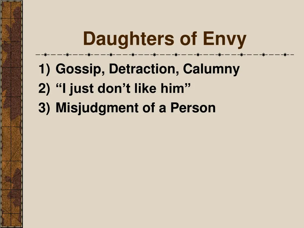 daughters of envy