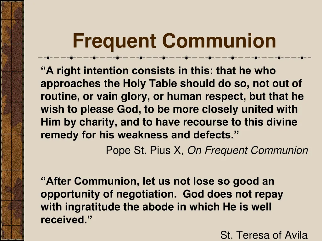 frequent communion