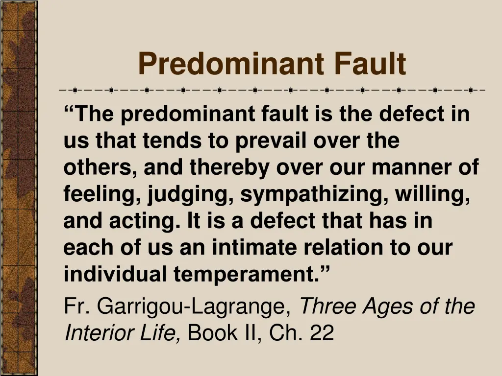 predominant fault