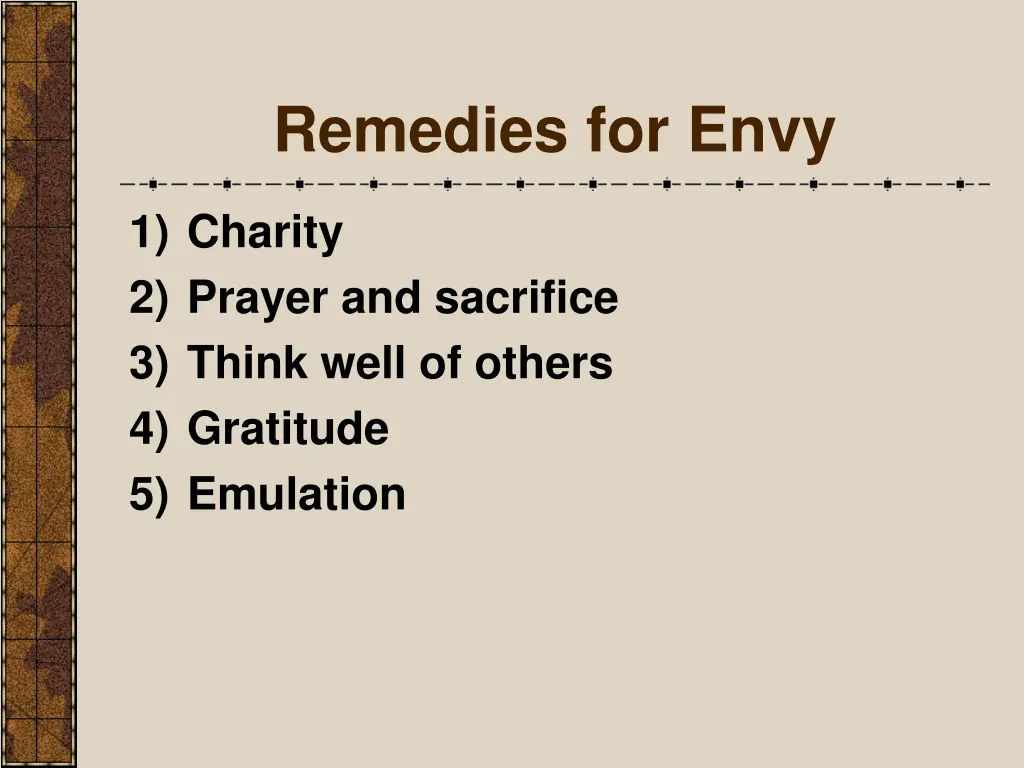 remedies for envy