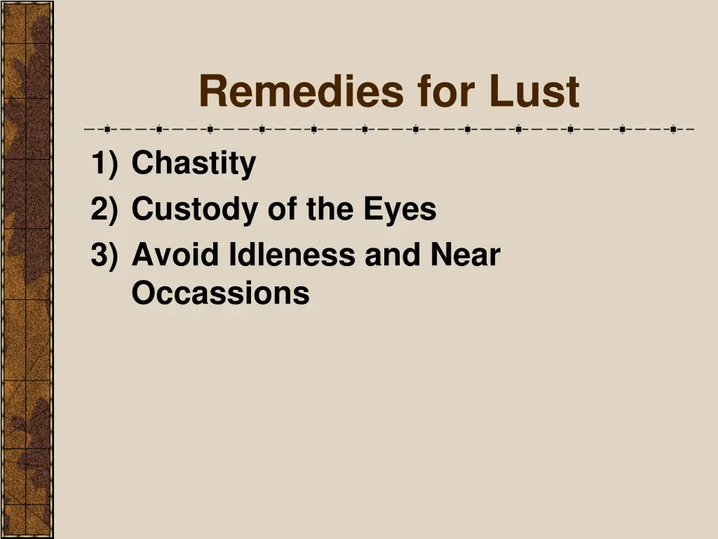 remedies for lust