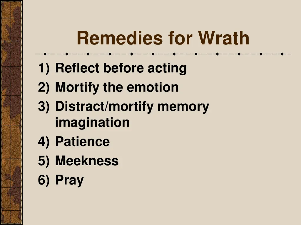 remedies for wrath