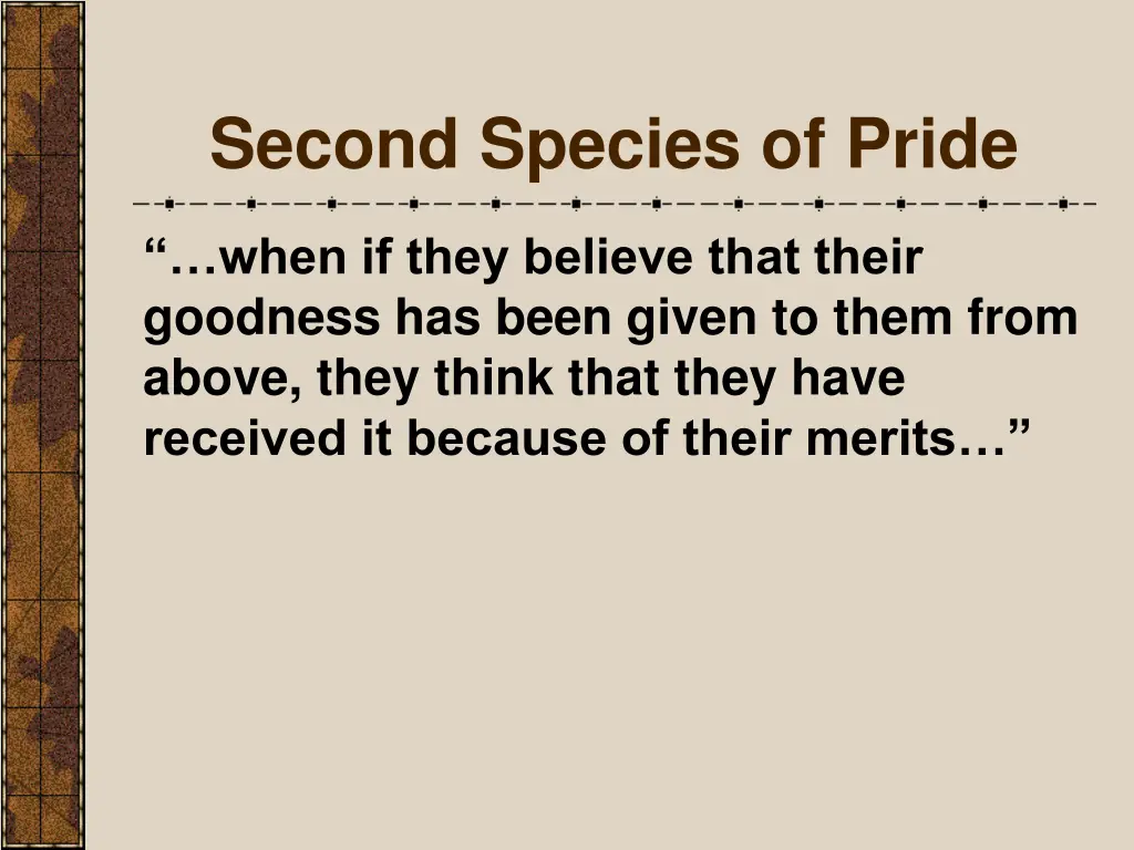second species of pride