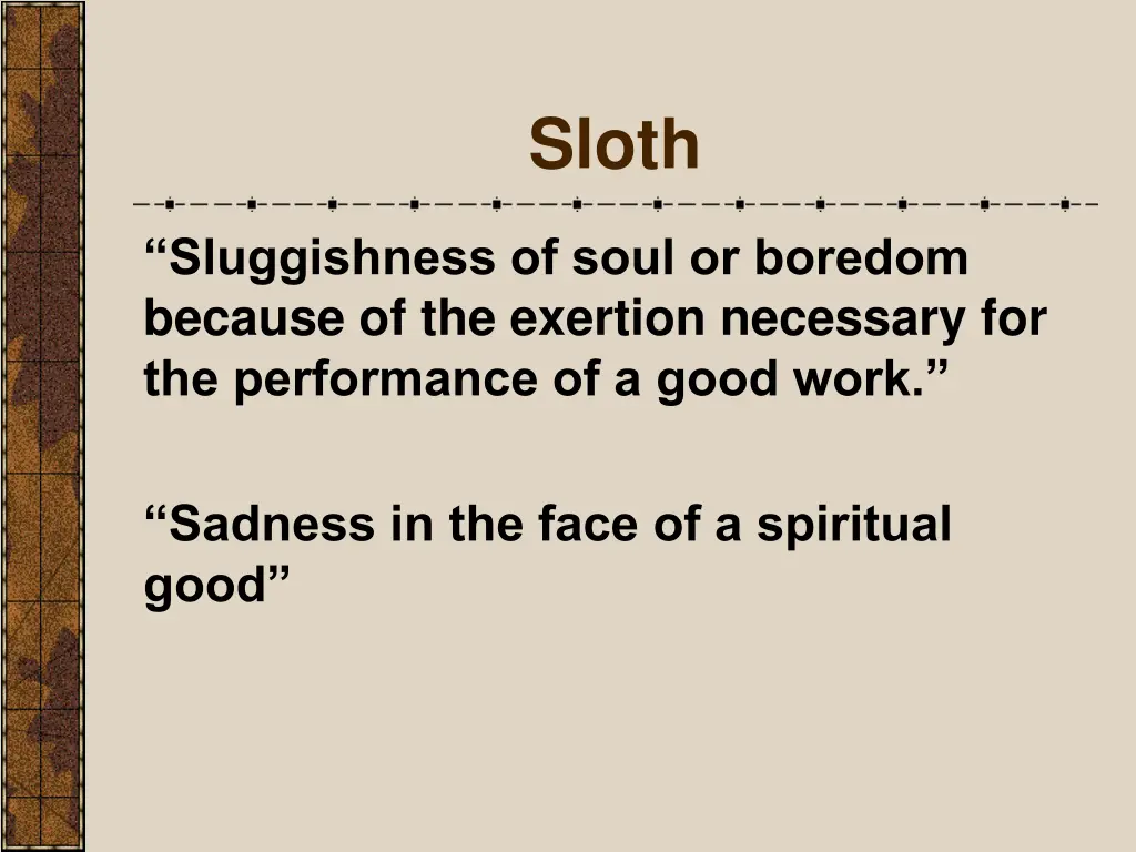 sloth