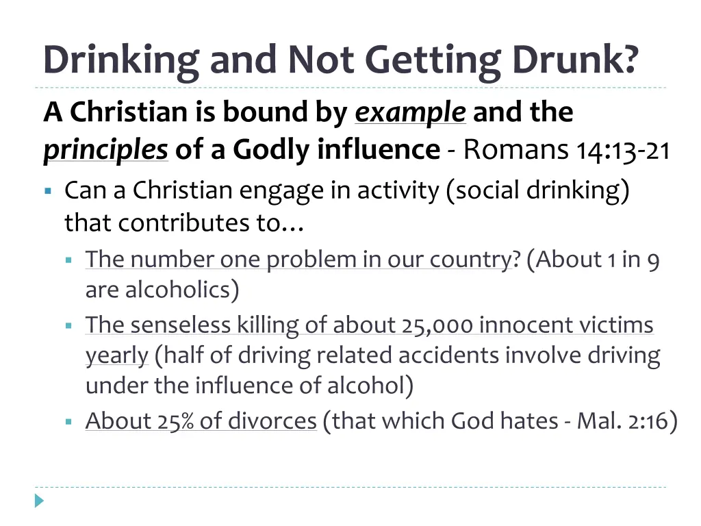 drinking and not getting drunk a christian