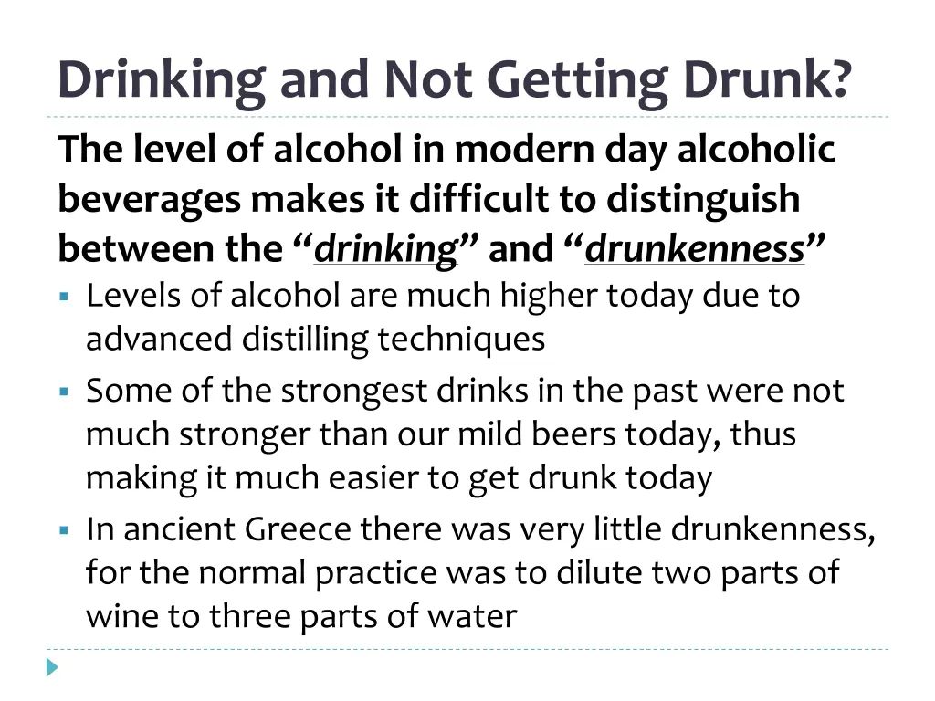 drinking and not getting drunk the level