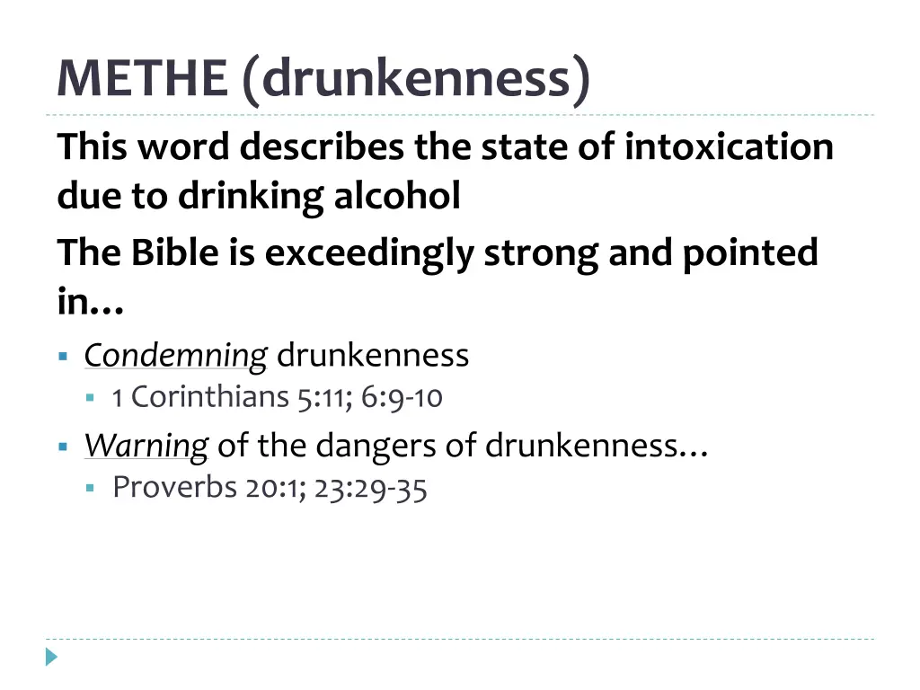 methe drunkenness this word describes the state