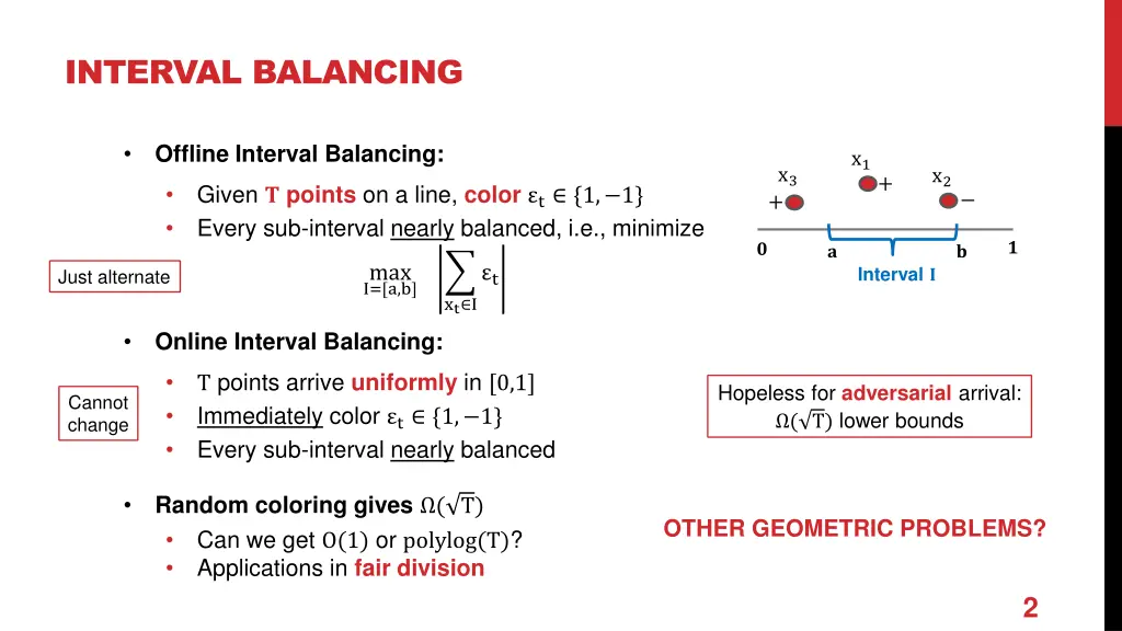 interval balancing
