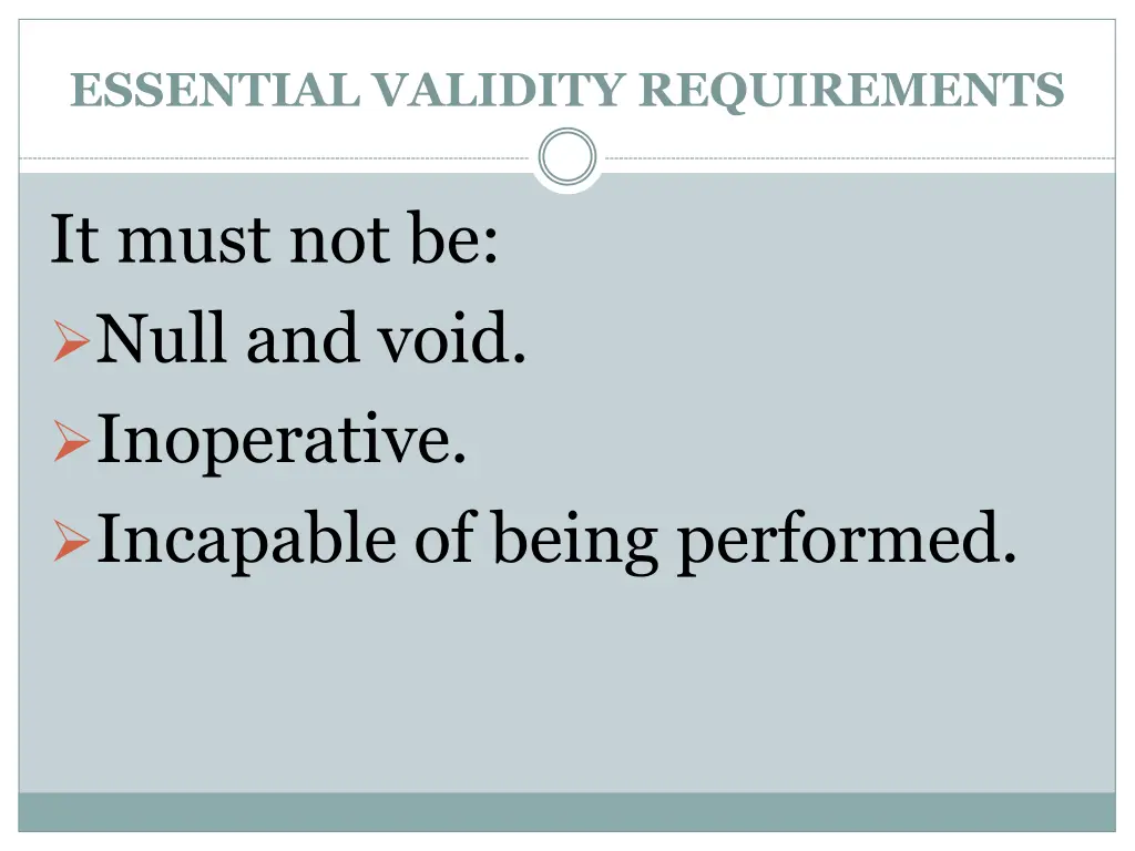 essential validity requirements 1