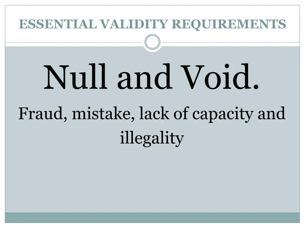 essential validity requirements 2