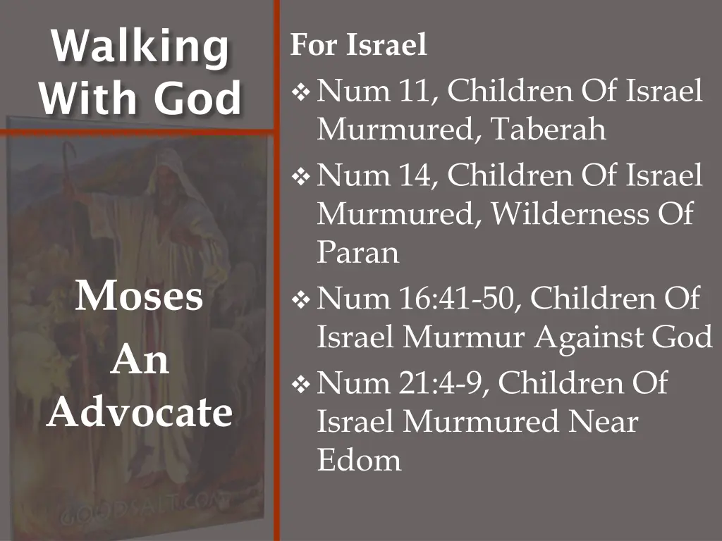 walking with god 1