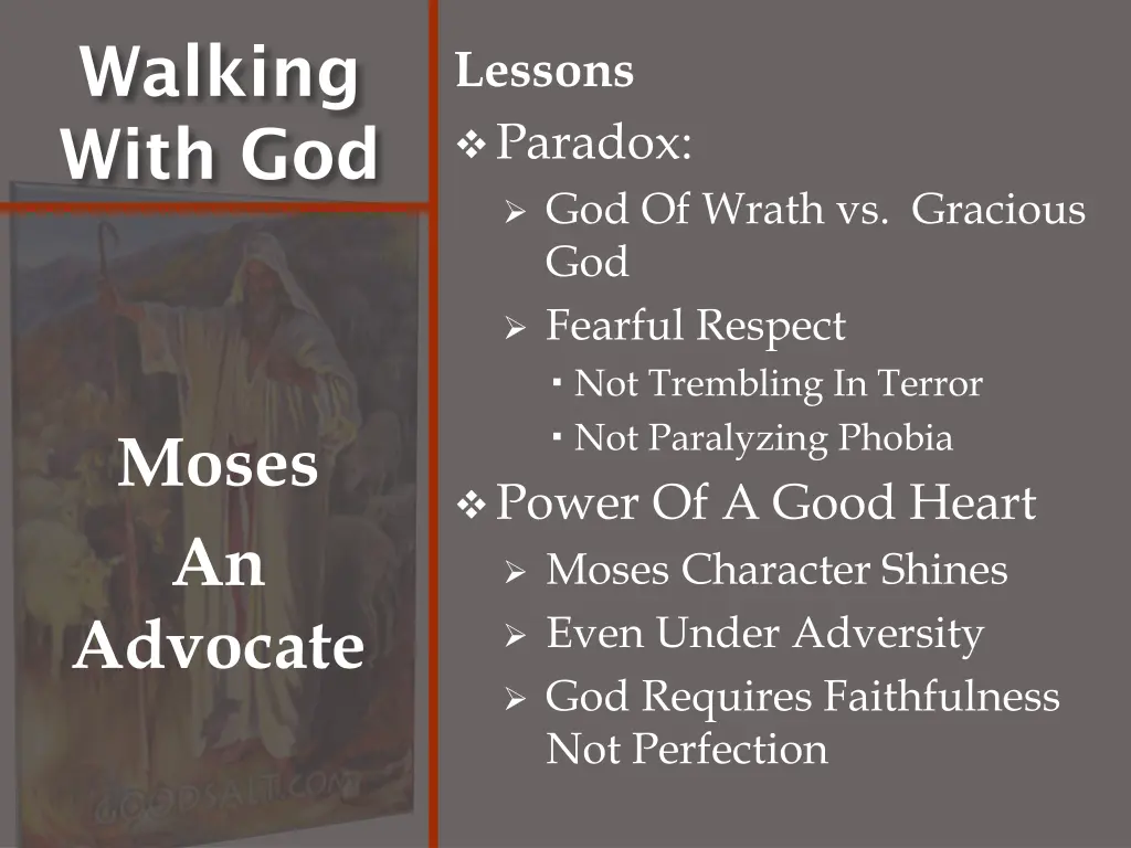 walking with god 6