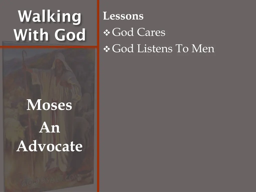 walking with god 7