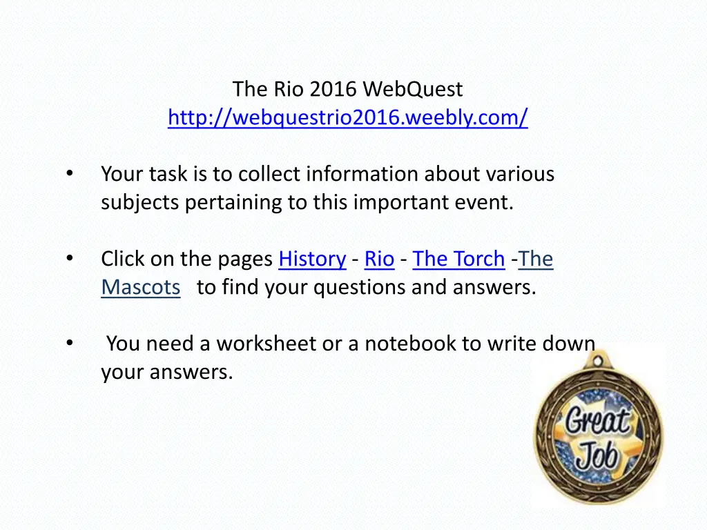 the rio 2016 webquest http webquestrio2016 weebly