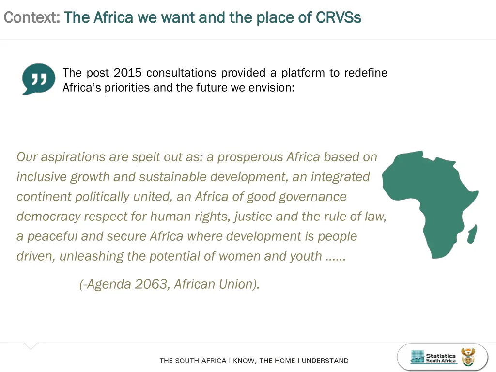 context context the africa we want and the place