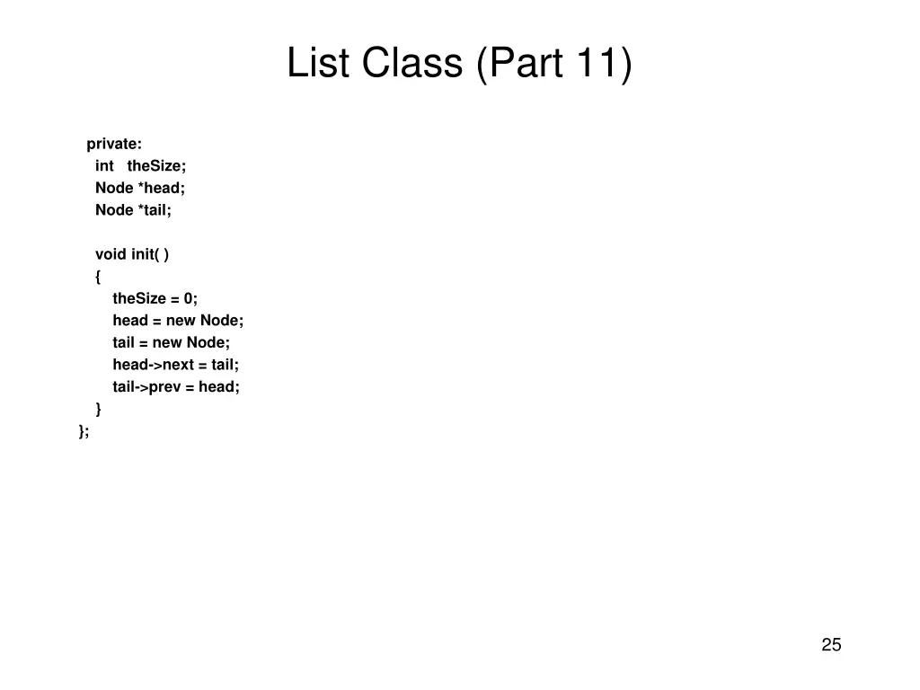 list class part 11