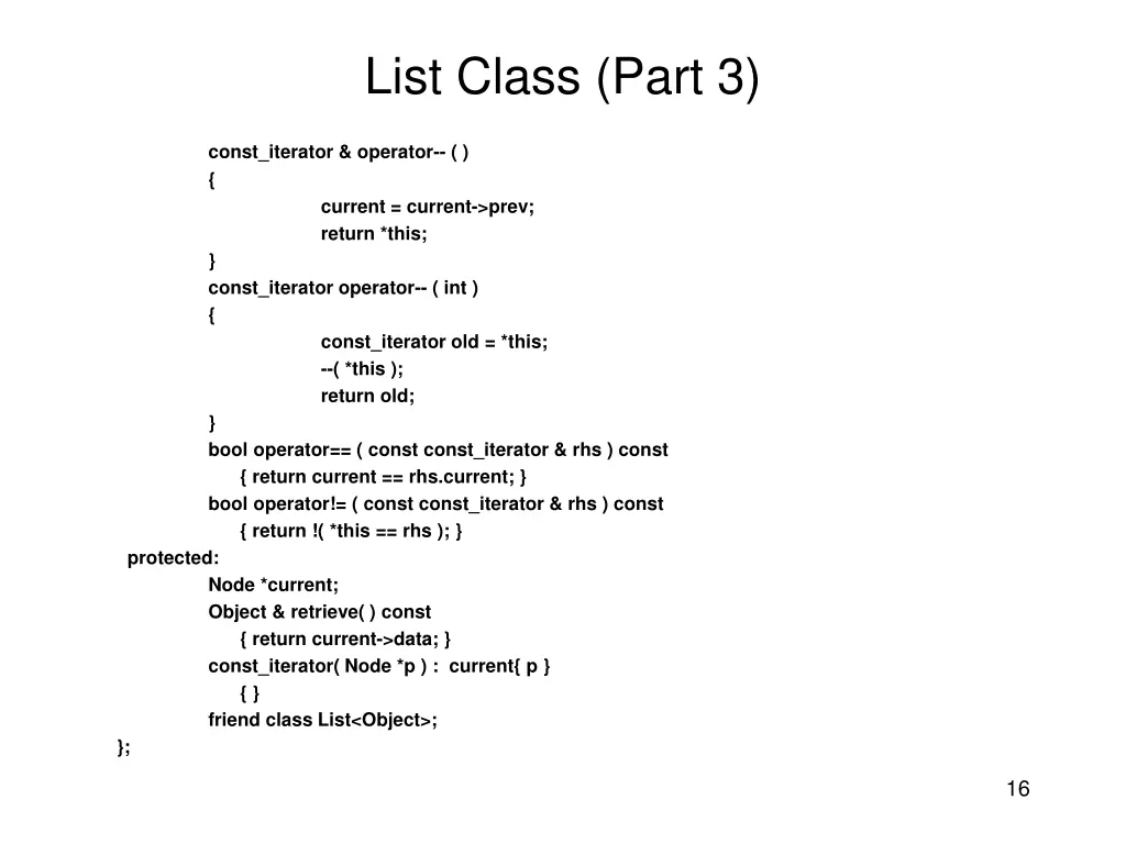 list class part 3