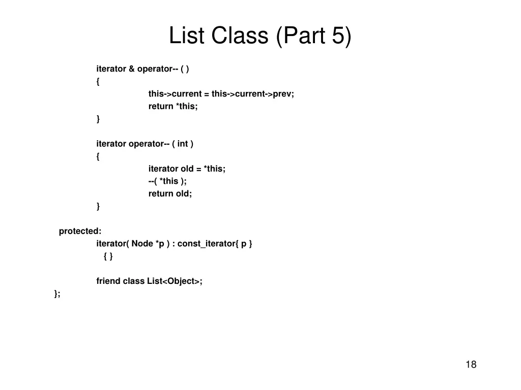 list class part 5