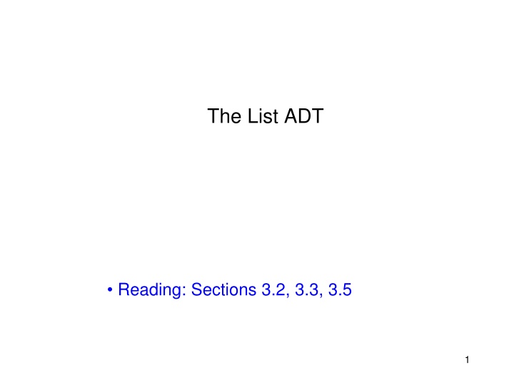 the list adt