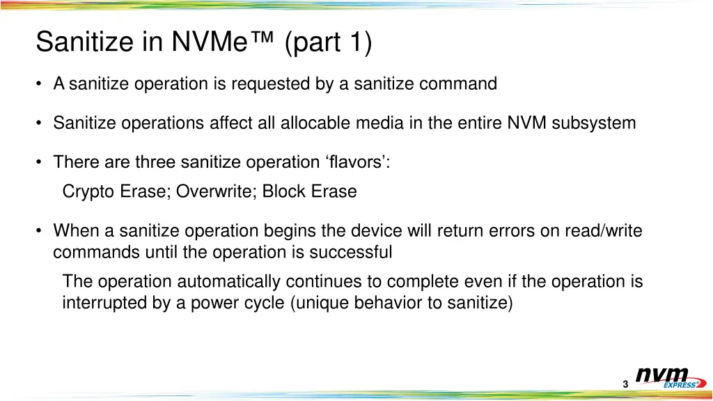 sanitize in nvme