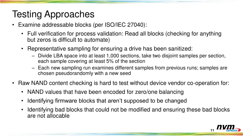 testing approaches examine addressable blocks