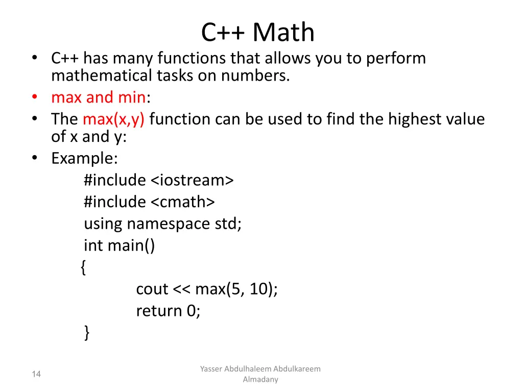 c math