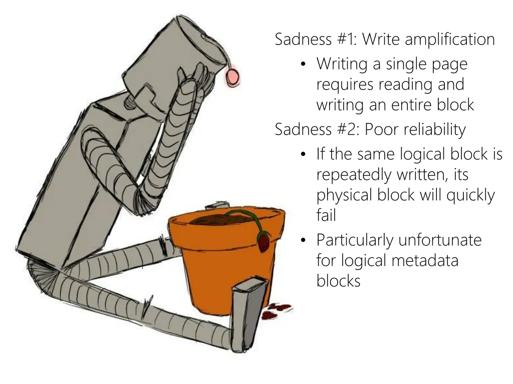 sadness 1 write amplification writing a single