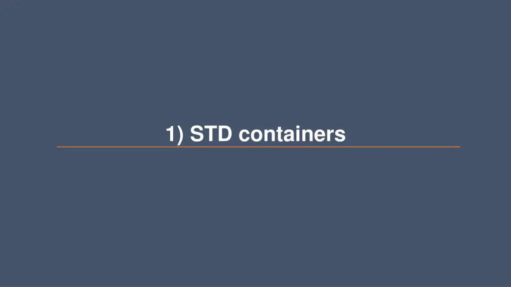 1 std containers