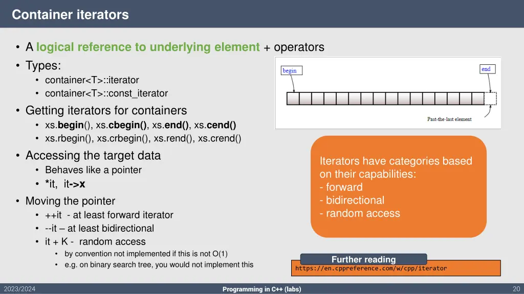 container iterators