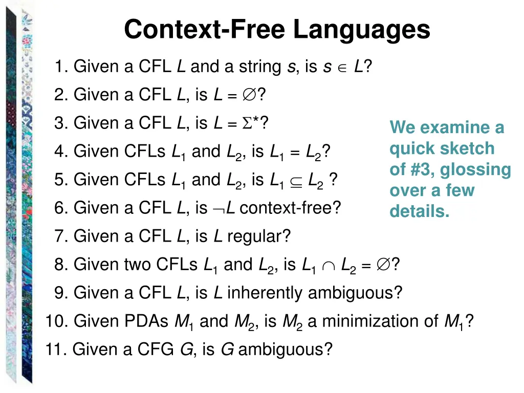 context free languages