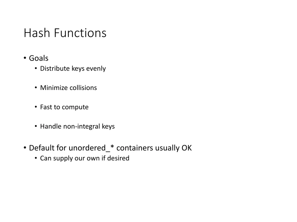 hash functions