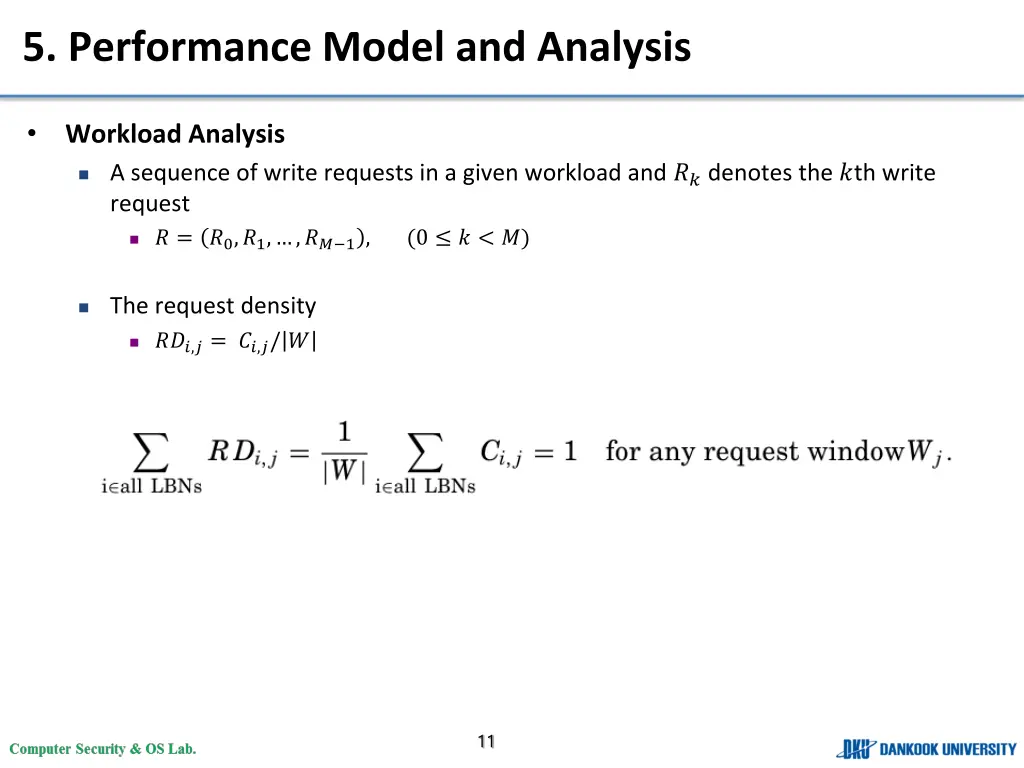 5 performance model and analysis