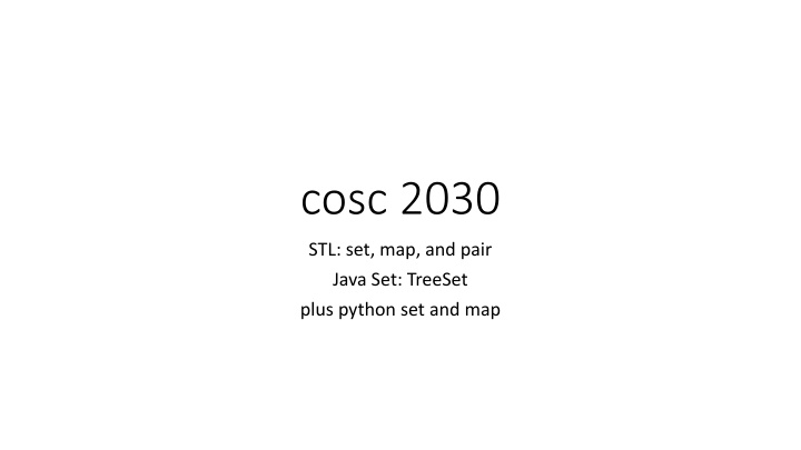 cosc 2030