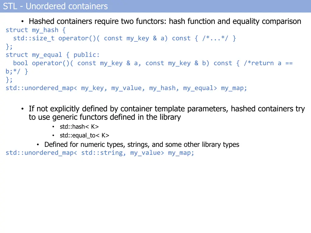 stl unordered containers