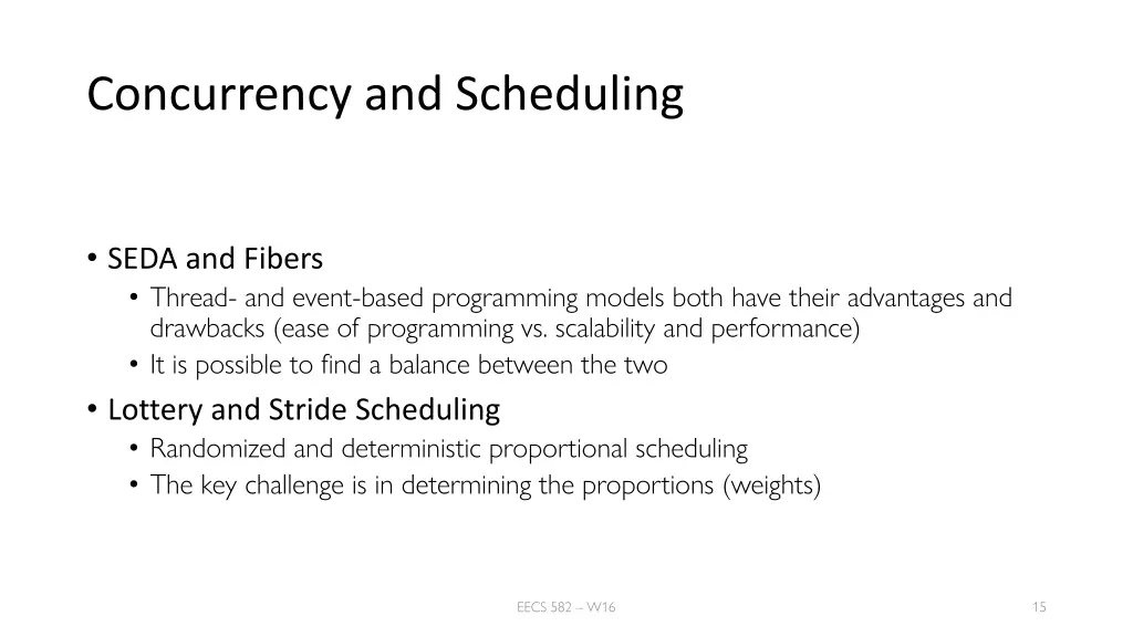 concurrency and scheduling 1