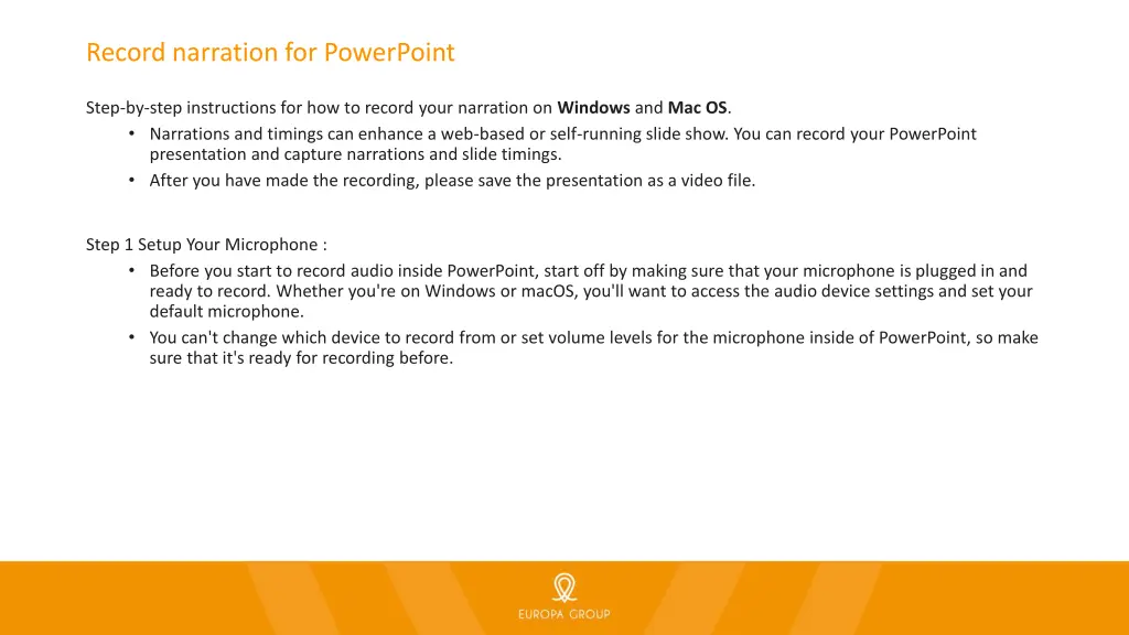 record narration for powerpoint